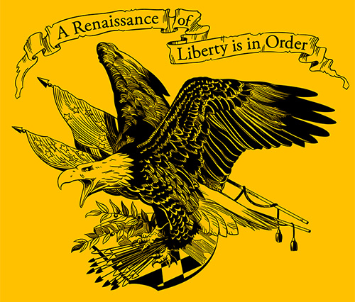 Brush and ink of an American Bad Eagle